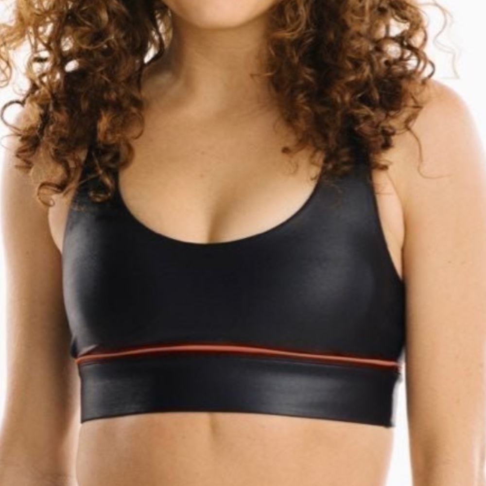 Zyia Black Sweetheart Metallic Strappy Bra, NWOT, XXXL